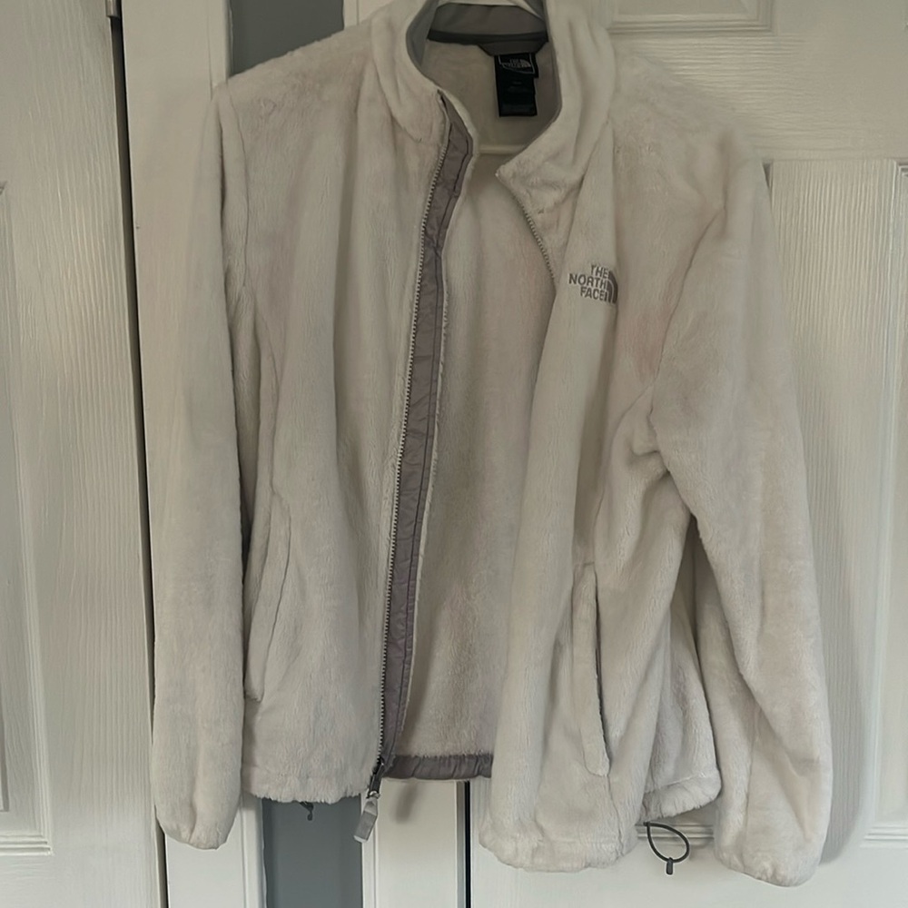 The North Face fuzzy fleece zip up jacket size M